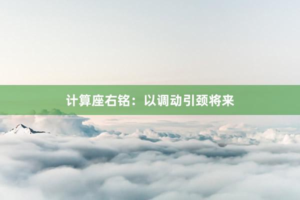 计算座右铭：以调动引颈将来